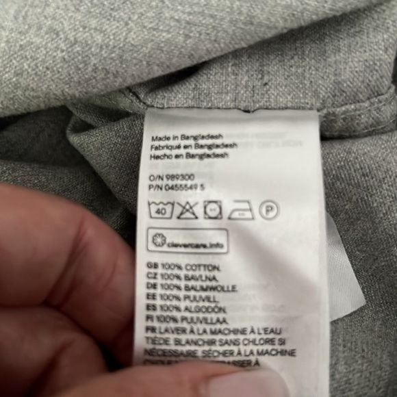 L.O.G.G By H&M Men’s Grey Button Down Shirt Size L - Picture 8 of 8